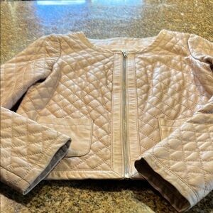 Ladies  Quilted Tan Jacket